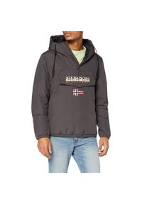 Kurtka turystyczna męska Napapijri Shade. Typ kołnierza: kaptur. Kolor: szary. Materiał: poliamid. Sezon: zima. Sport: turystyka piesza #1