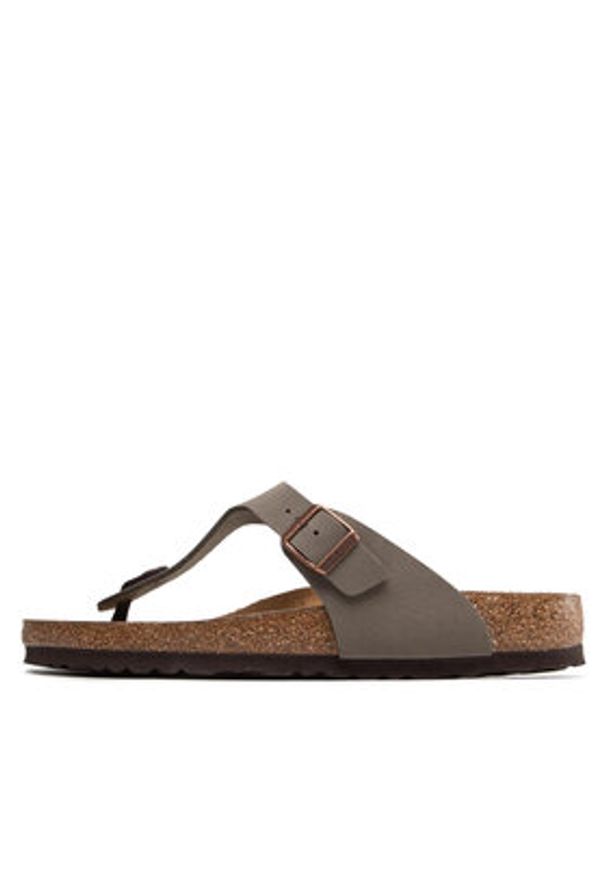 Birkenstock Japonki Gizeh 0043391 Szary. Kolor: szary. Materiał: skóra