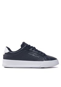 TOMMY HILFIGER - Tommy Hilfiger Sneakersy Th Court Better Lth Tumbled FM0FM04972 Granatowy. Kolor: niebieski #1