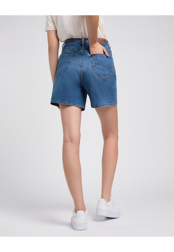 Lee - DAMSKIE SZORTY JEANSOWE LEE STELLA SHORT OCEAN WIDE 112351162. Materiał: jeans
