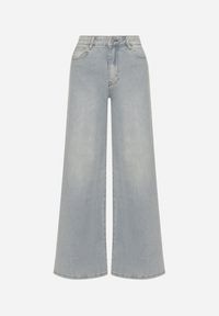 Born2be - Jasnoniebieskie Jeansy o Szerokim Kroju z Wysokim Stanem Sesadela. Okazja: na co dzień. Stan: podwyższony. Kolor: niebieski. Styl: casual, elegancki #6