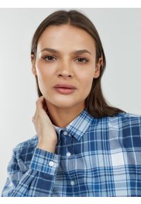 Big-Star - Koszula damska w kratę niebieska Patisi 401. Kolor: niebieski. Materiał: tkanina. Wzór: kratka. Styl: wizytowy, vintage, klasyczny, elegancki #2
