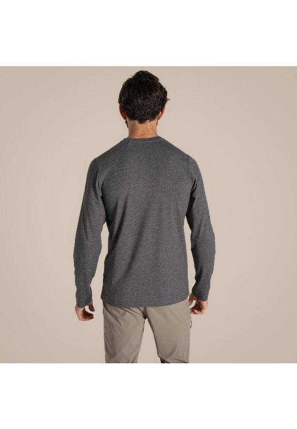 CRAGHOPPERS - Longsleeve męskie Craghoppers NosiLife Abel LS T-Shirt. Kolor: wielokolorowy, szary, brązowy. Długość rękawa: długi rękaw