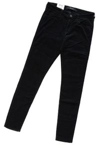 Wrangler - WRANGLER SKINNY BLACK W28KPJ100. Materiał: sztruks