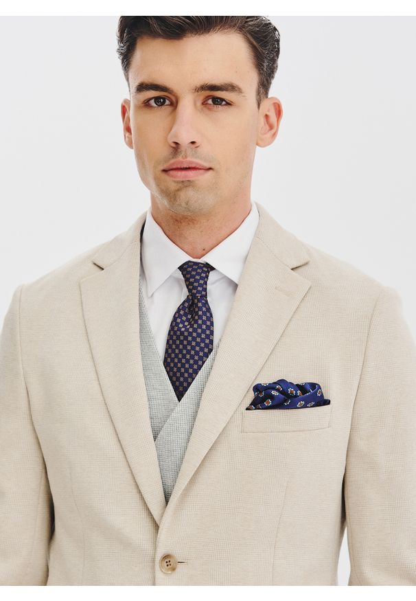 Pako Lorente - PAKO LORENTE - Dzianinowa marynarka w kratkę. Materiał: dzianina. Wzór: kratka. Sezon: jesień