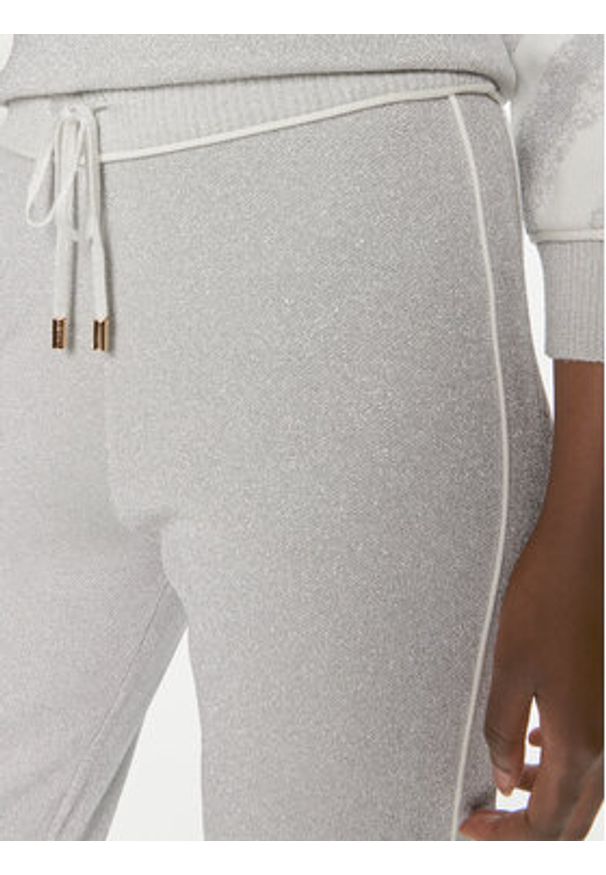 Liu Jo Sport Spodnie dresowe TF4104 MS49I Srebrny Regular Fit. Kolor: srebrny. Materiał: wiskoza