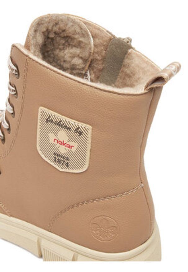 Rieker Trzewiki CEO-X3410-20 Beżowy. Kolor: beżowy. Materiał: syntetyk, materiał