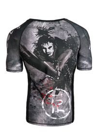 FJ! - RASHGUARD KRÓTKI RĘKAW- WARRIOR. Materiał: materiał, elastan, dzianina, skóra, poliester. Długość rękawa: krótki rękaw. Długość: krótkie. Wzór: nadruk. Sport: fitness #1