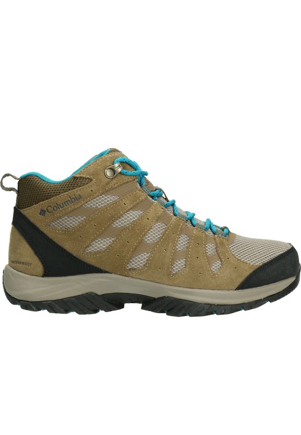columbia - Buty Trekkingowe Damskie Columbia Redmond III Mid Waterproof. Kolor: zielony, brązowy, wielokolorowy. Materiał: skóra. Styl: sportowy
