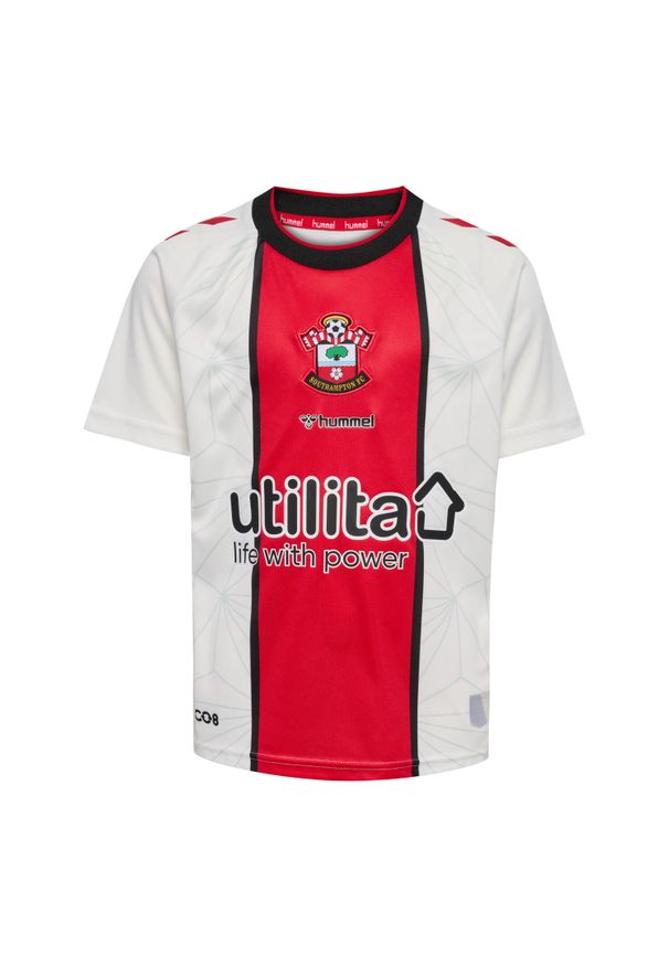 Hummel - Domowy strój dziecięcy Southampton 2022/23. Kolor: wielokolorowy, biały, czerwony. Sport: piłka nożna