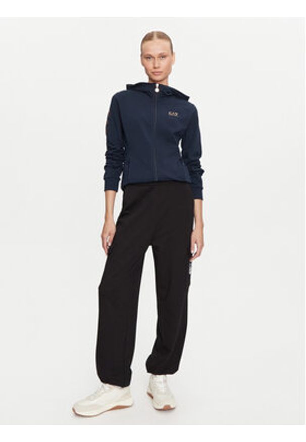 EA7 Emporio Armani Bluza 6DTM10 TJZEZ Granatowy Regular Fit. Kolor: niebieski. Materiał: bawełna