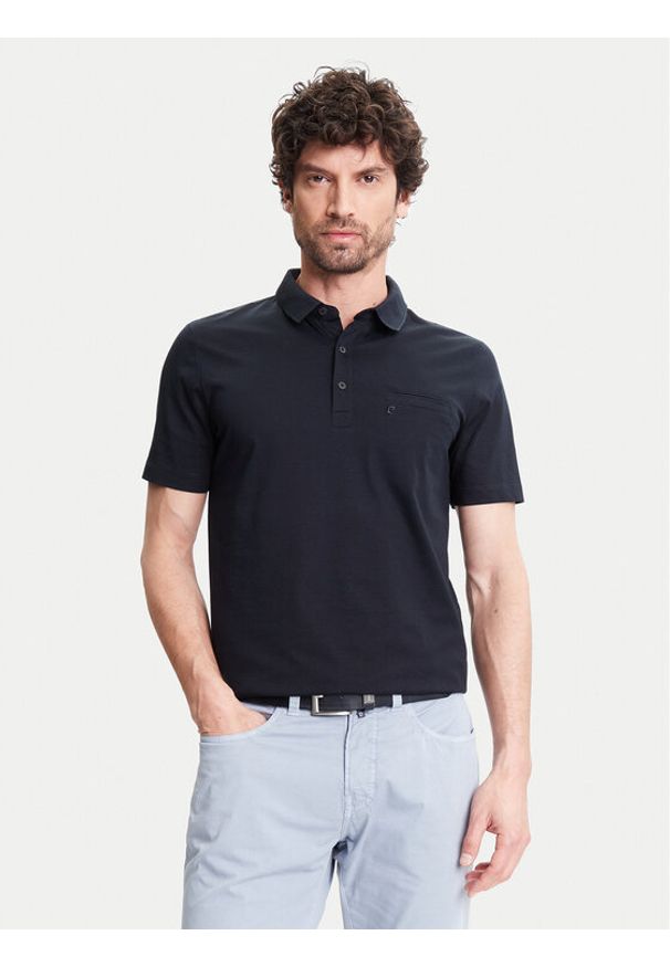 Pierre Cardin Polo C5 21514.2122 Granatowy Regular Fit. Typ kołnierza: polo. Kolor: niebieski. Materiał: bawełna