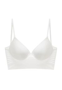 Intica - Biustonosz z fiszbinami miękki na co dzień Hanady. Kolor: biały. Materiał: materiał. Rodzaj stanika: biustonosz z fiszbinami #1
