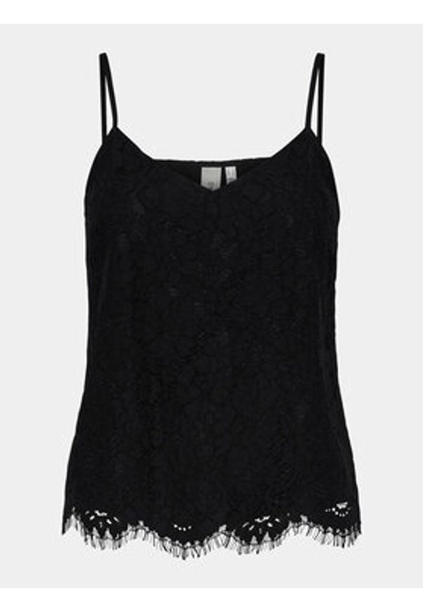 YAS Top Perla 26032812 Czarny Regular Fit. Kolor: czarny. Materiał: syntetyk