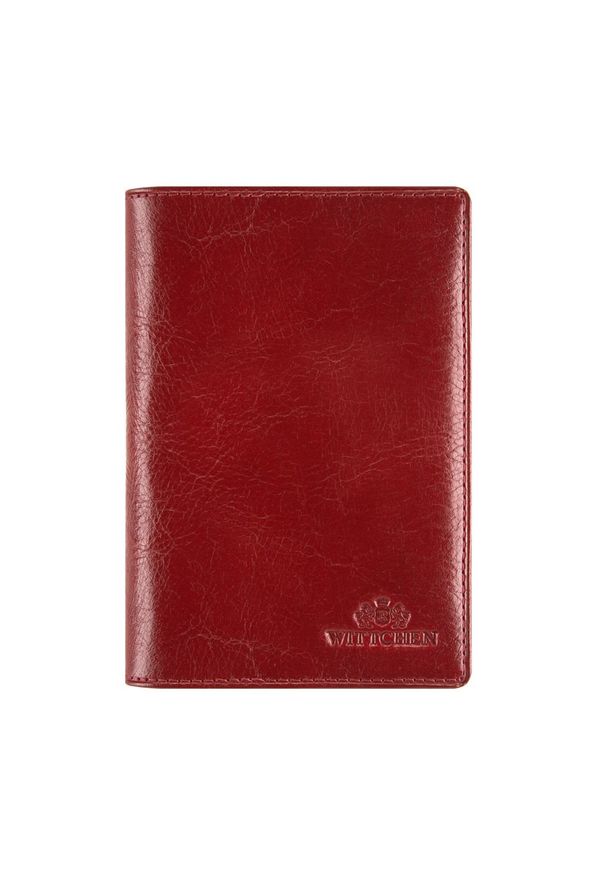 Wittchen - Etui na paszport skórzane proste czerwony. Kolor: czerwony. Materiał: skóra