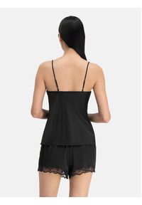 Dorina Koszulka piżamowa Pure Silk DCCA0001SK002 Czarny Regular Fit. Kolor: czarny. Materiał: jedwab #3