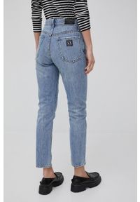 Armani Exchange jeansy 3LYJ51.Y1VFZ damskie high waist. Stan: podwyższony. Kolor: niebieski #4