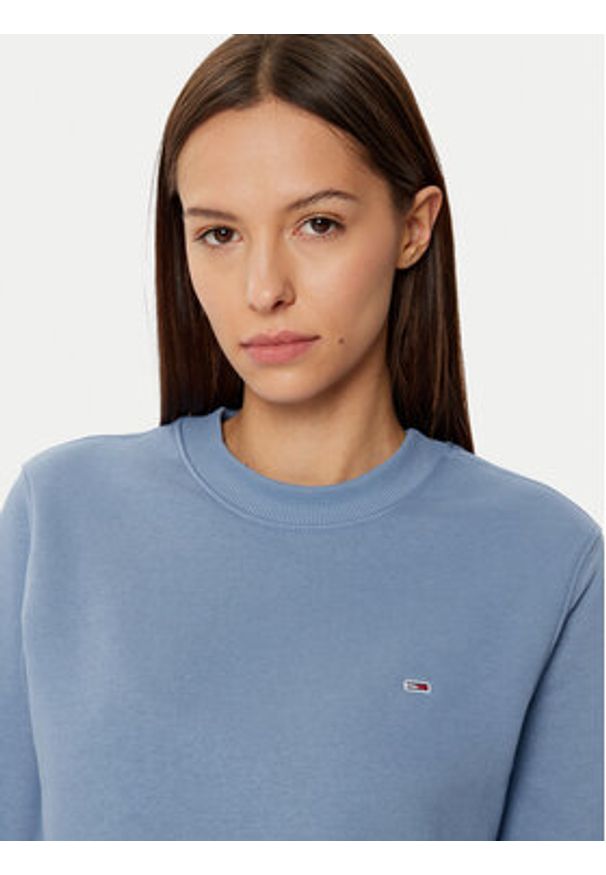 Tommy Jeans Bluza DW0DW19959 Błękitny Regular Fit. Kolor: niebieski. Materiał: bawełna
