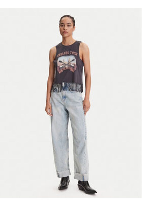 Noisy may - Noisy May Top Max 27034418 Szary Loose Fit. Kolor: szary. Materiał: bawełna