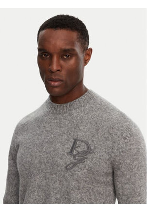 DOLCE & GABBANA - Dolce&Gabbana Sweter GXX02Z JFMIM Szary Regular Fit. Kolor: szary. Materiał: syntetyk