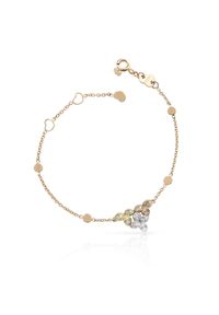 W.KRUK Piękna Bransoletka Złota - złoto 750, Brylant 0,24 ct - ZPB/AB+30BK. Materiał: złote. Kolor: złoty. Wzór: kwiaty. Kamień szlachetny: brylant #1