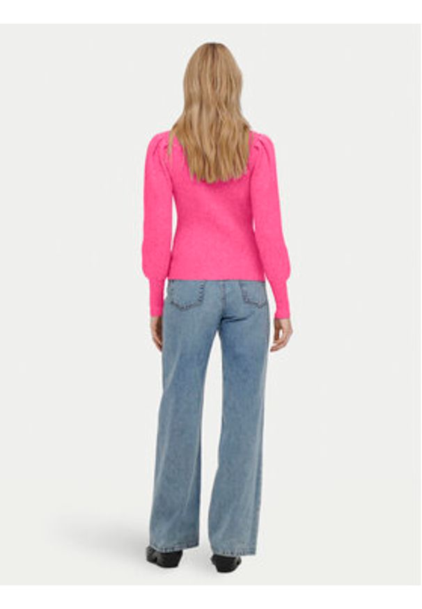 only - ONLY Sweter Katia 15232494 Różowy Regular Fit. Kolor: różowy. Materiał: syntetyk, wiskoza