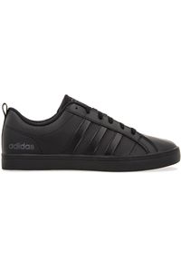 Adidas - Buty adidas VS Pace B44869 - czarne. Okazja: na spacer. Zapięcie: pasek. Kolor: czarny. Materiał: nubuk, syntetyk, guma. Szerokość cholewki: normalna. Wzór: aplikacja, paski. Sport: skateboard, turystyka piesza #1