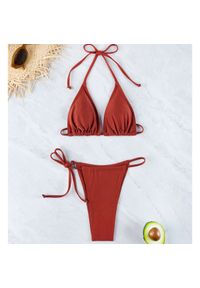 Intica - Bikini wiązane szybkoschnące na plażę Marged. Kolor: czerwony. Materiał: materiał #1