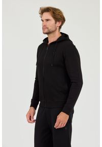 Guess - GUESS Czarna męska bluza z kapturem Hooded Sweatshirt, Rozmiar S. Typ kołnierza: kaptur. Kolor: czarny #4