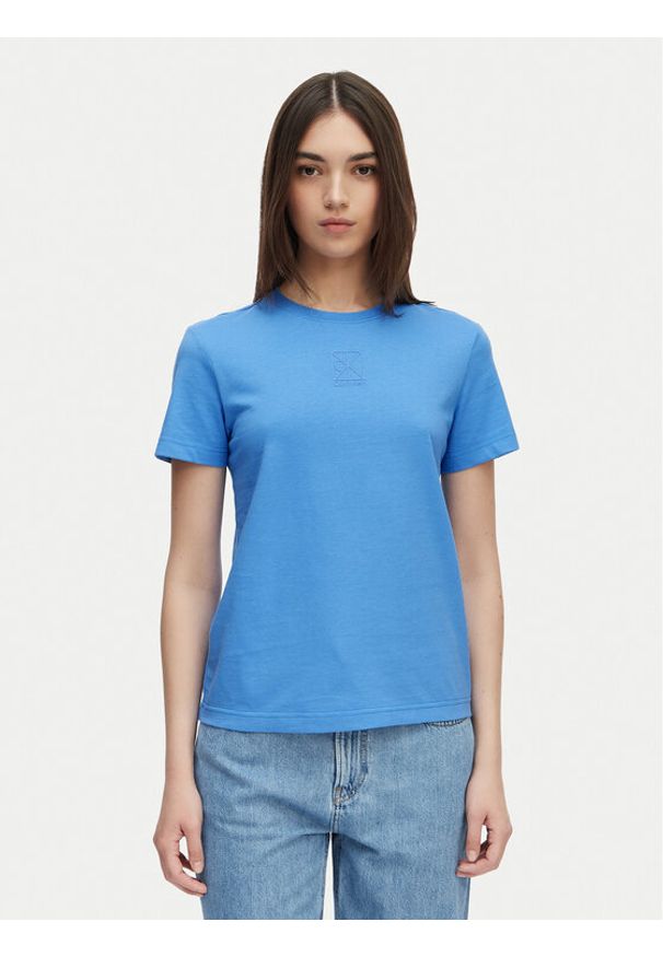 Calvin Klein Jeans T-Shirt LV044G200G Granatowy Regular Fit. Kolor: niebieski. Materiał: bawełna