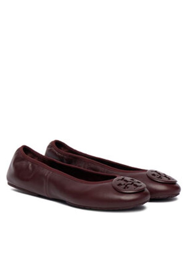 Tory Burch Baleriny Reva 174536 Granatowy. Kolor: niebieski. Materiał: skóra