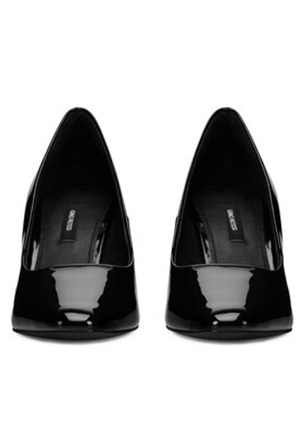 Gino Rossi Czółenka ROSA-115998 Czarny. Kolor: czarny. Materiał: lakier, skóra