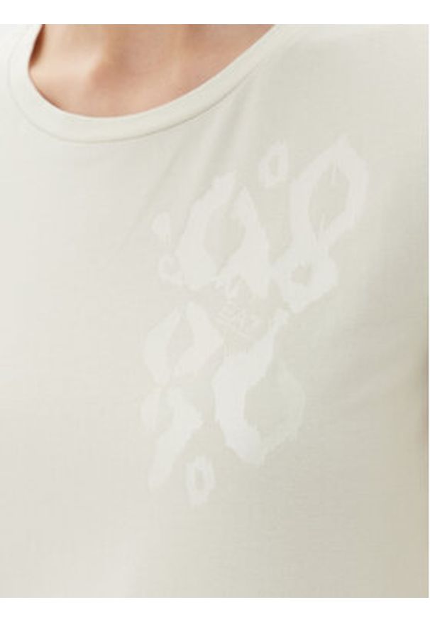 EA7 Emporio Armani T-Shirt 7W000133 AF10373 U1112 Beżowy Regular Fit. Kolor: beżowy. Materiał: bawełna