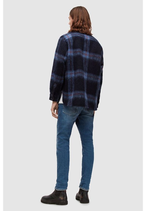 AllSaints jeansy męskie. Kolor: niebieski