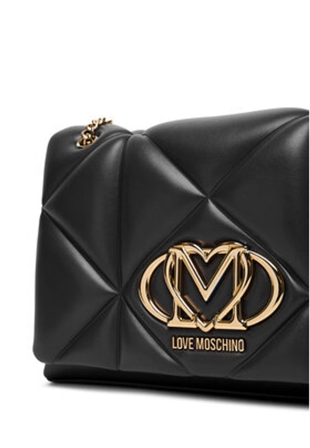 Love Moschino - LOVE MOSCHINO Torebka JC4041PP0NLC0000 Czarny. Kolor: czarny. Materiał: skórzane