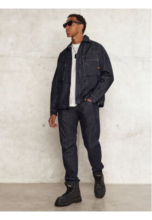 G-Star RAW - G-Star Raw Jeansy Contor 3D D27222-D316 Granatowy Slim Fit. Kolor: niebieski. Materiał: bawełna