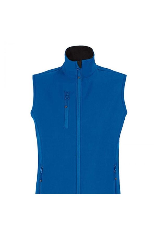 SOL'S - Ocieplacz Damski Falcon Softshell Zapinany Na Zamek Błyskawiczny. Kolor: niebieski. Materiał: softshell