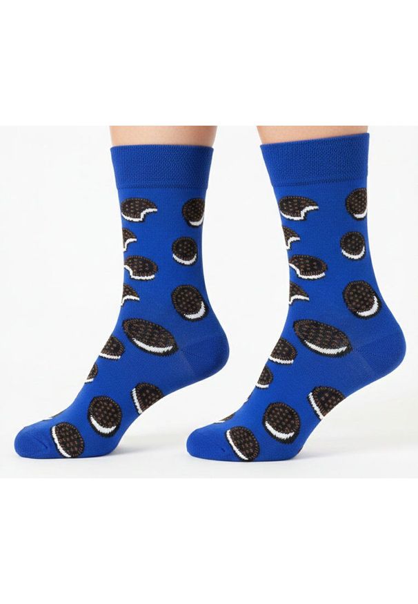His Story - Skarpetki Bawełniane - Tematyczne - Oreo, Niebieskie. Kolor: niebieski. Materiał: poliamid, bawełna, elastan