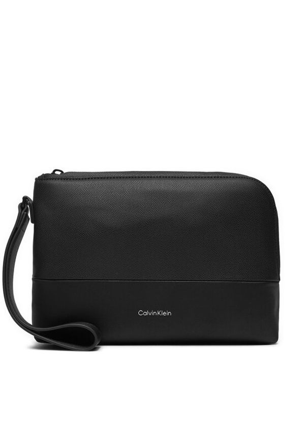 Calvin Klein Saszetka Ck Must Compact Case K50K512800 Czarny. Kolor: czarny. Materiał: skóra