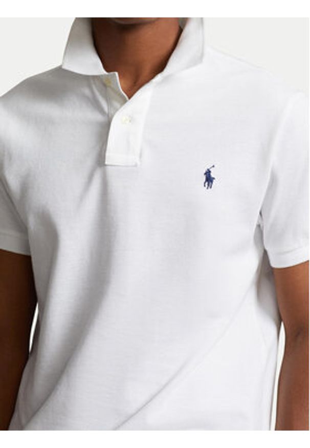 Polo Ralph Lauren Polo Core Replen 710548797 Biały Slim Fit. Typ kołnierza: polo. Kolor: biały. Materiał: bawełna