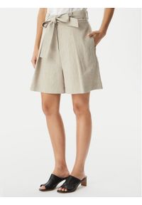 BOSS Szorty materiałowe Tojuna 50558545 Beżowy Relaxed Fit. Kolor: beżowy. Materiał: len #1
