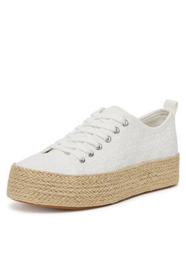 DeeZee Espadryle SH-053 Biały. Kolor: biały. Materiał: materiał