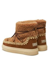 Mou Śniegowce Eskimo Sneaker Bold Scoub Lace FW411012A Brązowy. Kolor: brązowy. Materiał: skóra