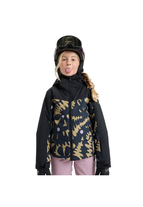 Roxy - Kurtka do sportów zimowych techniczna damska FREE JET BLOCK 10K. Kolor: beżowy. Materiał: poliester, materiał. Sezon: zima. Sport: narciarstwo