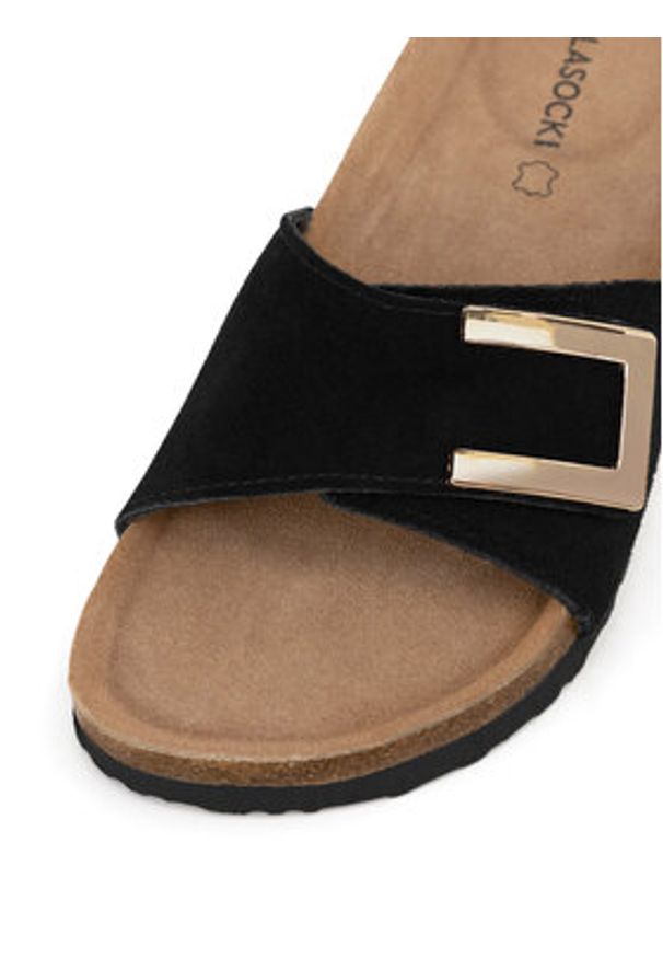 Lasocki Klapki CEO-HYSC0122056-1 Czarny. Kolor: czarny. Materiał: skóra, zamsz