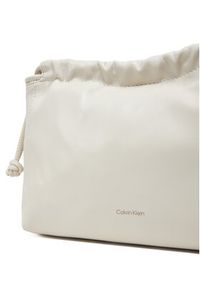 Calvin Klein Jeans Torebka Drawstring Crossbody26 LV04K3060G Écru. Materiał: skórzane #5