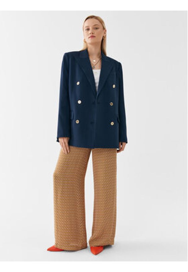 MICHAEL Michael Kors Marynarka MF3103WENX Granatowy Relaxed Fit. Kolor: niebieski. Materiał: syntetyk