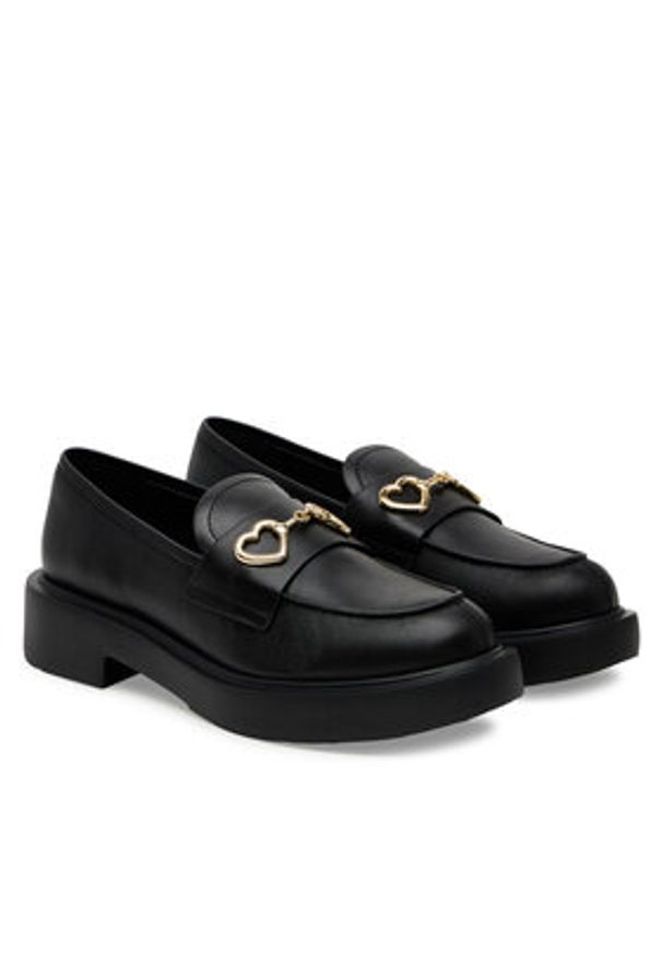 Love Moschino - LOVE MOSCHINO Lordsy JA10394G1MIA0000 Czarny. Kolor: czarny. Materiał: skóra