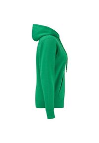 FRUIT OF THE LOOM - Dopasowana Bluza Damska Kaptur. Kolor: zielony. Wzór: nadruk
