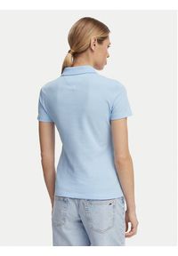 Tommy Jeans Polo Essential DW0DW20160 Niebieski jasny Slim Fit. Typ kołnierza: polo. Kolor: niebieski. Materiał: bawełna #3